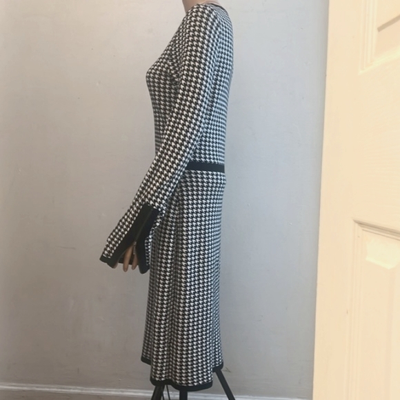 Heidi Weisel’s MIXT Houndstooth Sweater Dress L - Picture 15 of 16